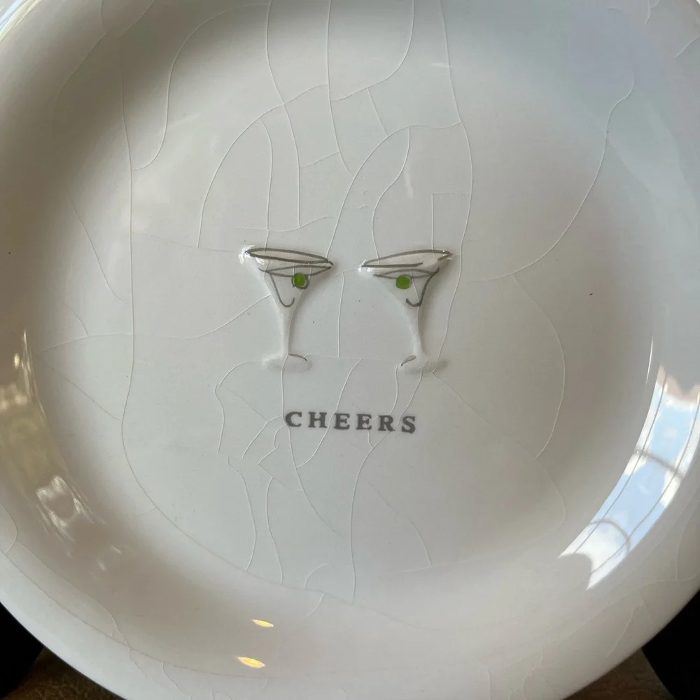 Williams Sonoma Marketplace Cheers Series Appetizer Plates Set of Six